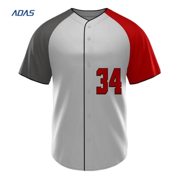 Applique Design Sublimated Printed Women'S Baseball Jersey Bottom Down