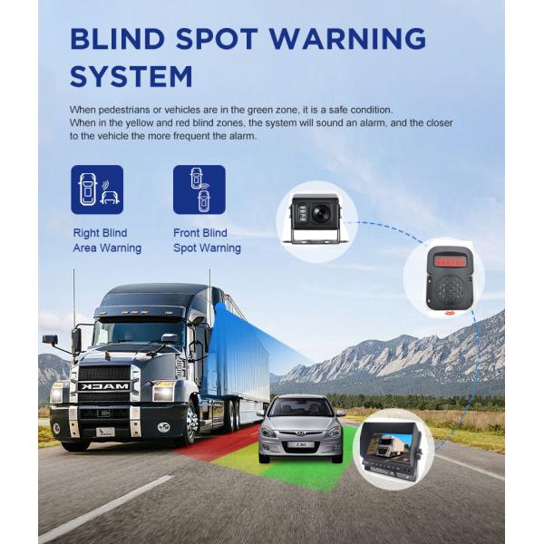 7 Inch Ai Active Blind Spot Car Detection TFT Car Monitor Camera BSD System For Vehicles