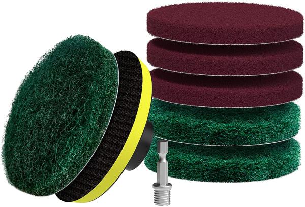 Quality Drill Brush 100mm Heavy Duty Scouring Pads 4 Inch Household Cleaning for sale