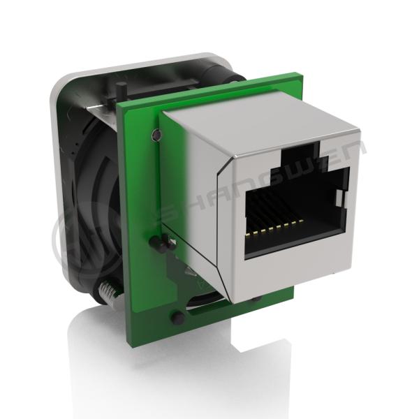 Cat 5e Rj45 Ethernet Chassis Connector D Shape Panel Industrial