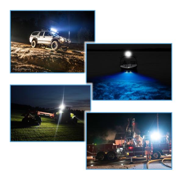 Tractor 22V Round LED Flood Light 1950lm 114mm