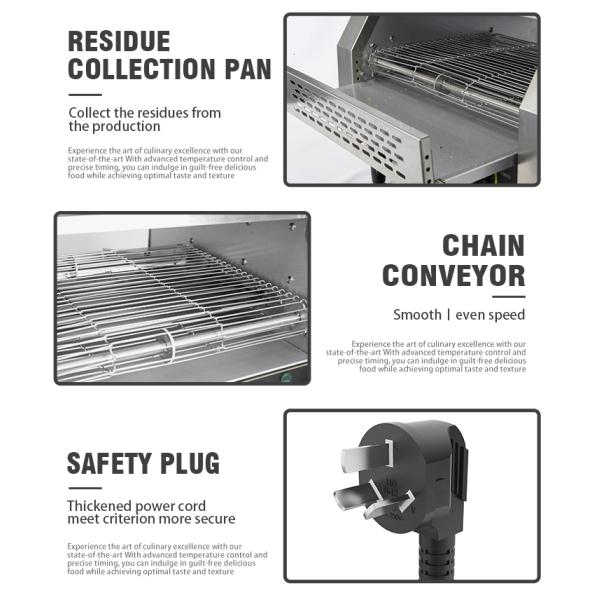 NO App-Controlled Commercial Electric Bread Toaster with 20.5kg Capacity