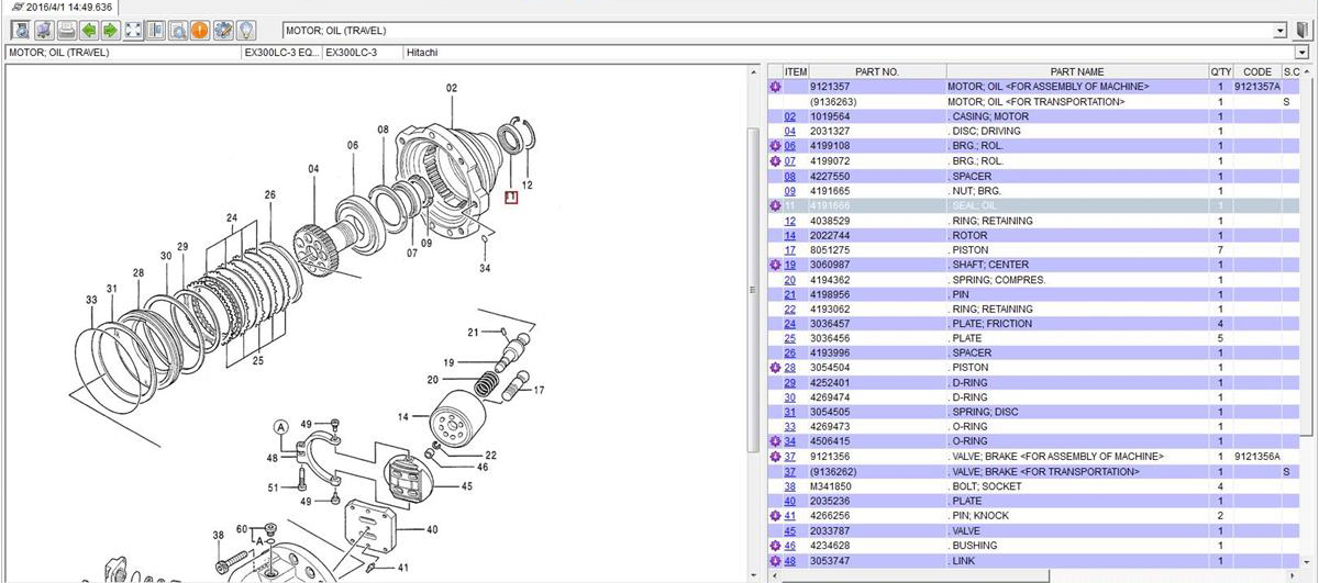 Hydraulic Motor Service Kit Motor Repair Kit Swing Excavator Seal Kit For KATO HD700-5 Excavator