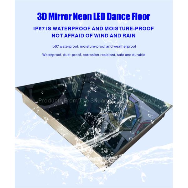 Dimmer Pista Light Wedding Party 3D Mirror Dance Floor LED Display Screen Panels