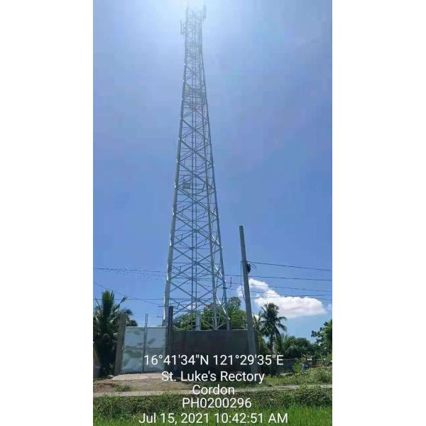 Galvanized Steel Telecom Tower Self Support Mast Rapid Deployment Site RDS