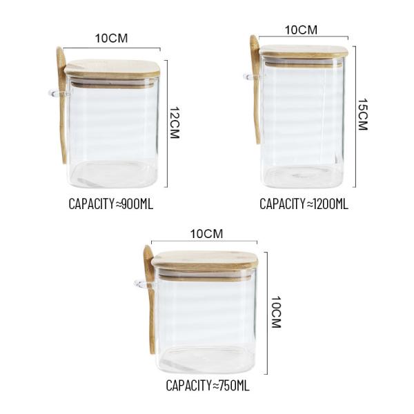 Industrial-Grade Glass Jars with Spoon | B2B Bulk Orders | Airtight Bamboo Lids | Custom Branding