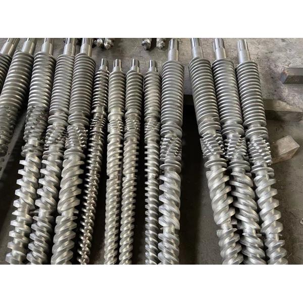 UPVC Pipe 65/132 Conical Twin Screw Barrel With Bimetallic Layer