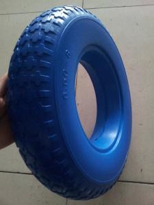 China 350-400mm PU Foam Wheels Diamond Pattern For Trolley wholesale