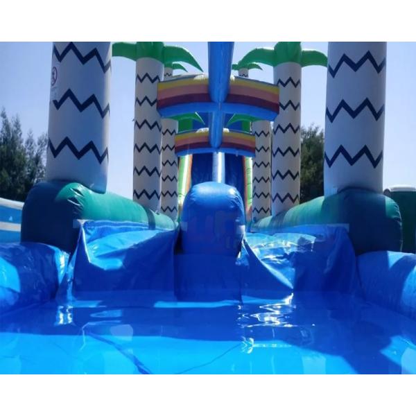 Ocean Theme Inflatable Combo Bounce House Attraction Slide Pool Water Games