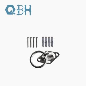 China Hardware Square Eye Plate Stainless Steel Round & Diamond With Ring on sale