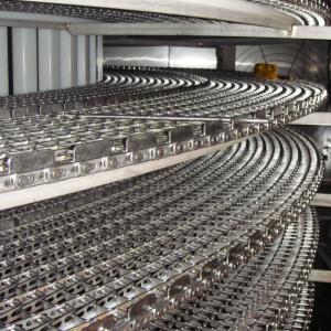 Customized Cooling Spiral Belt Freezer , New Automatic Stainless Steel Vertical