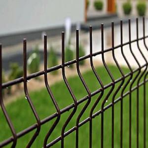 China Height 1.03m-2.43m Outdoor 3d Curved Wire Mesh Fence Metal Garden Fence wholesale