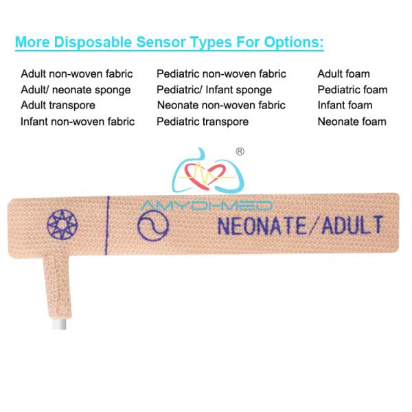 Semicircle 8 Pin Neonate Adult Disposable Spo2 Sensor Compatible With HP M3 M4 MP20