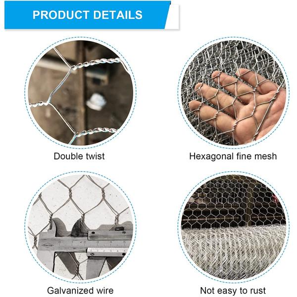 Factory supply 1" chicken hot dipped galvanised hexagonal wire mesh