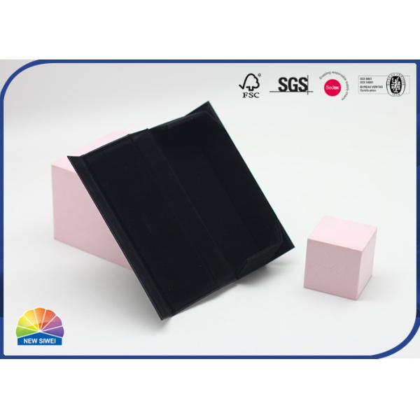 Leather Cover Flocked Inside Foldable Gift Box For Glasses Custom Logo