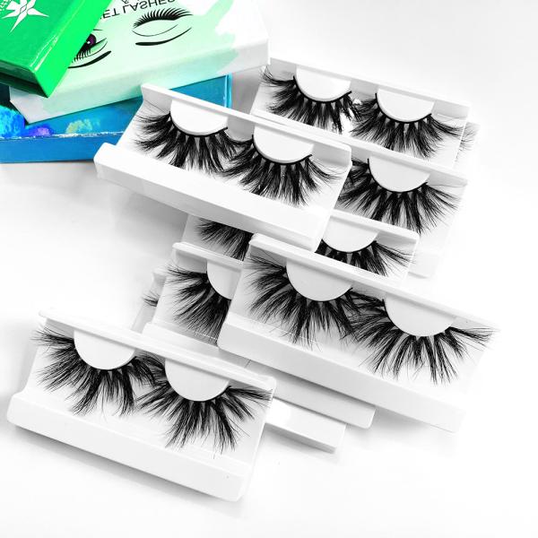 Popular 6D Mink Lashes / 25mm Mink False Eyelashes Handmade Craft