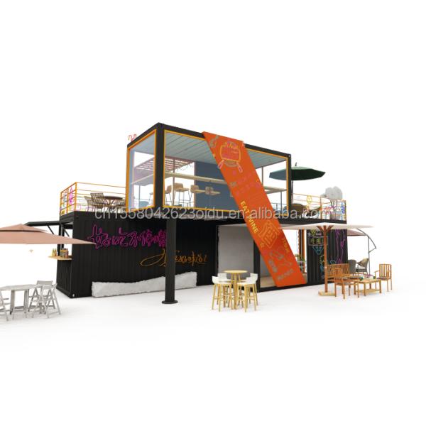 Modified 20 Foot 40 Foot Prefab Shipping Container Pop Up Coffee Shop Restaurant Mobile Container Bar for Modified Design