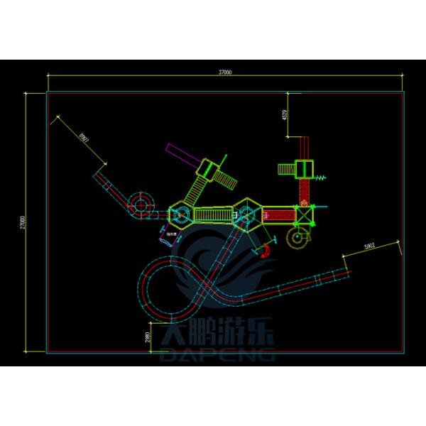 Aqua Park Playground Water Slide Family Fiberglass Big Splash Slide Anti Corrosion