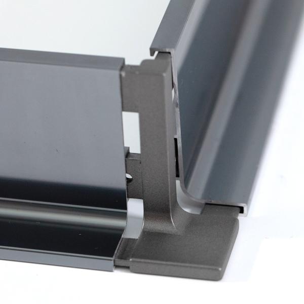 Black Aluminium Profile Handle Custom Furniture Hardware For Sliding Wardrobe Doors