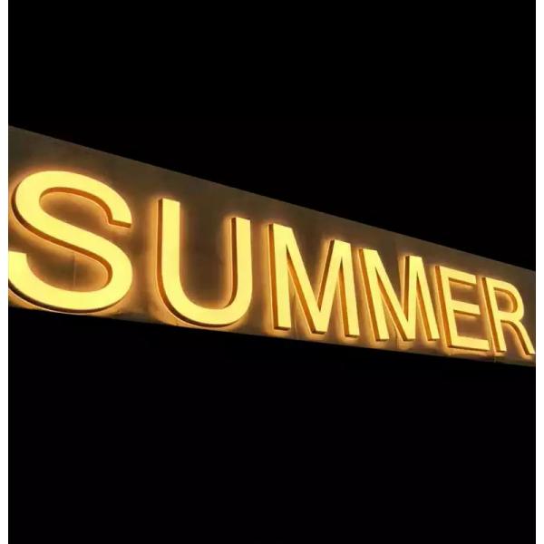 Best Sell Wall Name 3d Stainless Steel Led Logo Sign Backlit Letter Light 3d Wall Sign