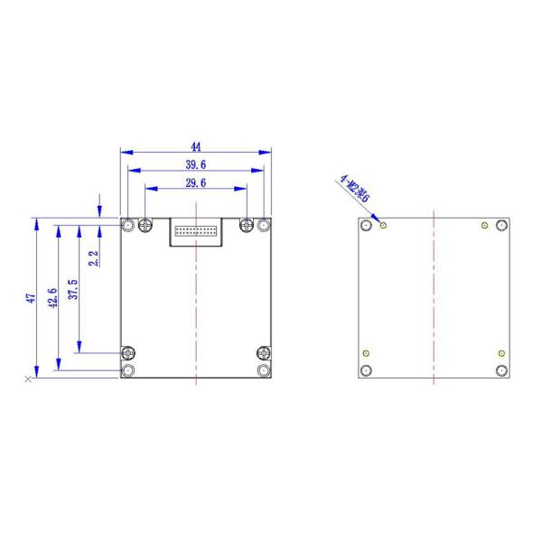 Detailed technical diagram of 16488-C IMU Accelerometer Gyro showing internal components