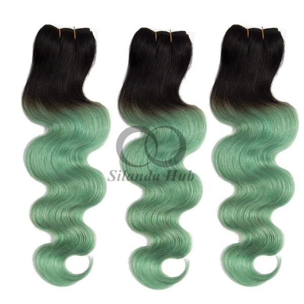 #T1B/Green Body Wave Remy Human Hair Bundles Sew In Weave Bundles Brazilian Bundle Deals