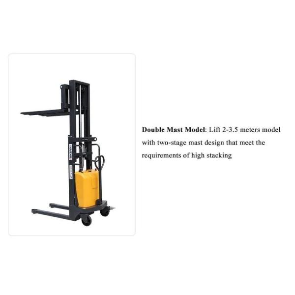 Semi-Electric Pallet 1T 3.5M Hydraulic Stacker With Battery Powered Semi-Electric Pallet Stacker