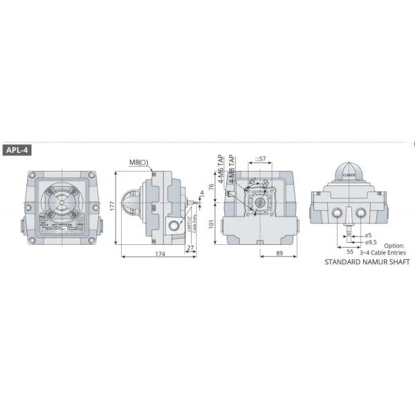 Explosion Proof Pneumatic System Components Pneumatic Actuator Limited Switch APL Series APL-410N