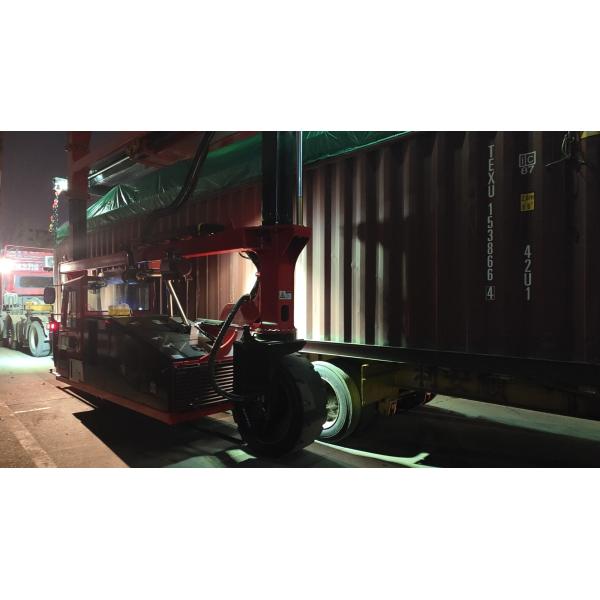 2 Stacks Container Straddle Carrier Truck 35 Ton With 20' 40' Automatic Spreader