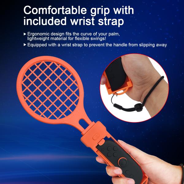 2-in-1 Tennis & Badminton Motion Racket for Nintendo Switch 2 - Realistic Swing Sports Game Handle Grip