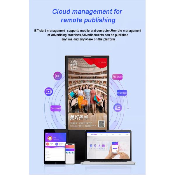 Moveable Outdoor Floor Stand Display LED Poster Screen Black Floor Standing IP67 LCD 4K SDK Kit P3 Led Panel