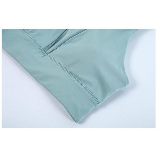 New Design Shock Proof High Neck Cross Back Sports Bra Mesh Logo Custom Exercise Bras