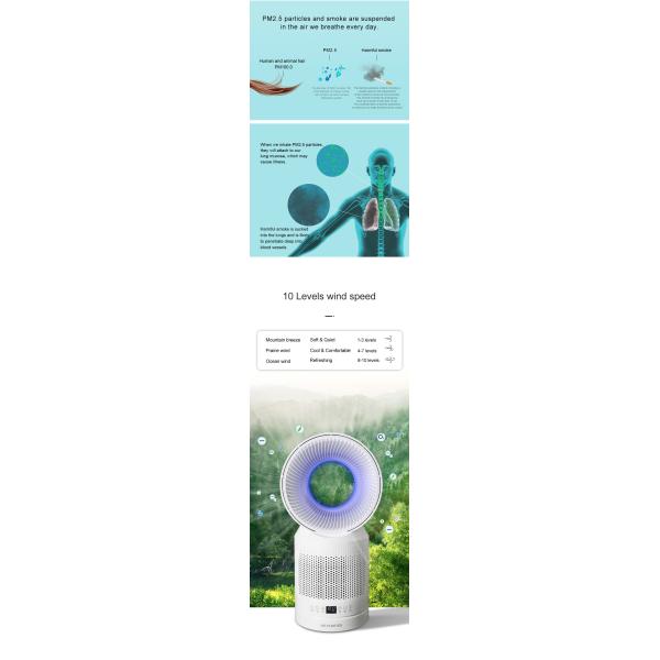 ABS Plastic Household Air Purifiers Customizable With Fan Noise 30db