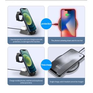 White Multifunction Wireless Charger with 1 Year Input 5V/2A