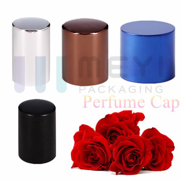 Matt Silver Cosmetic Bottle Caps / Spray Bottle Cap For Glass Perfume Bottles