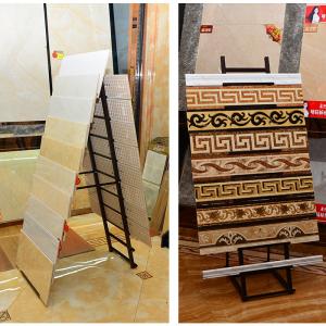 China Two Sides  Quartz Stone Display Stand Luminous Ceramic Tile Stone Floor Display Stand Rack wholesale