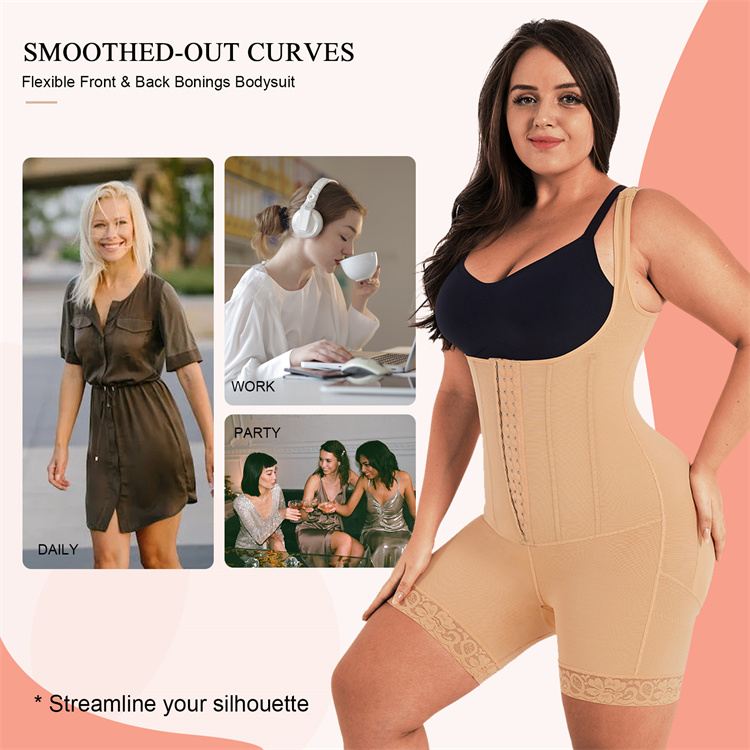 HEXIN Steel Bone Full Body Shaper and Fajas Colombianas Shapewear for BBL Post Surgery