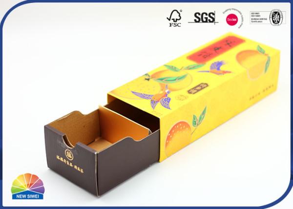 Quality Printed Corrugated Paper Sliding Drawer Box Biscuits Gift Package for sale