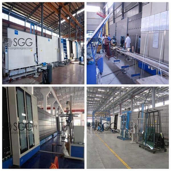 Top quality 6mm+12A+6mm clear tempered glass