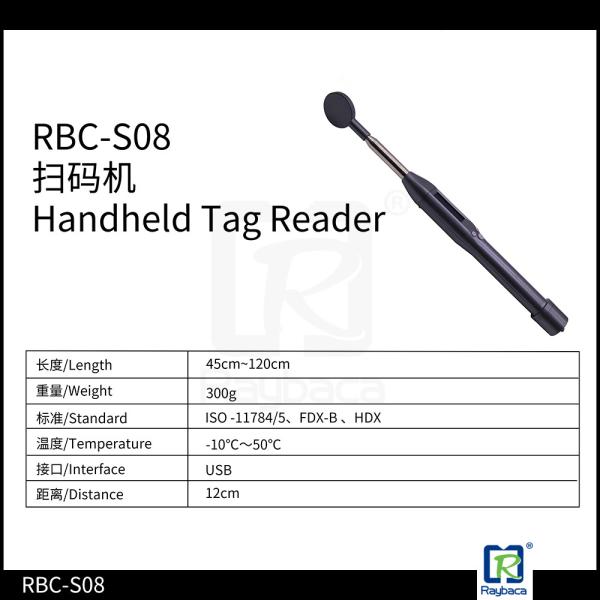 Stick Telescopic LF Rfid Animal Reader Long Range With Multi Language