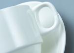 SGS White Stackable Ceramic Mug Cup With Handle