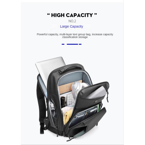 Nylon Lining Large Capacity Oxford Anti Theft Backpack 35 Litre