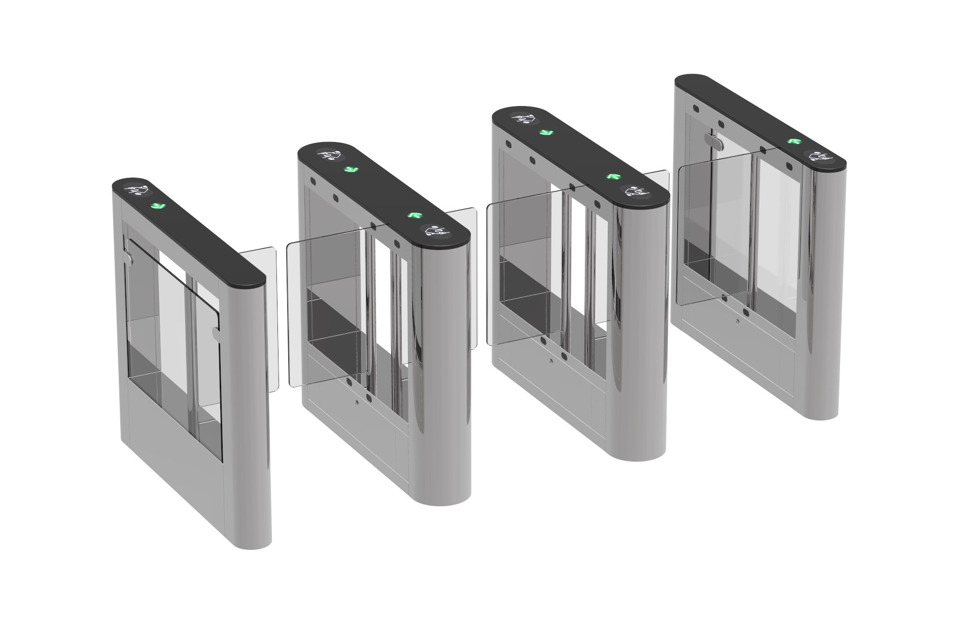 China Bi - Directional Turnstile Access System , Wear Resistant Flap Barrier Gate wholesale
