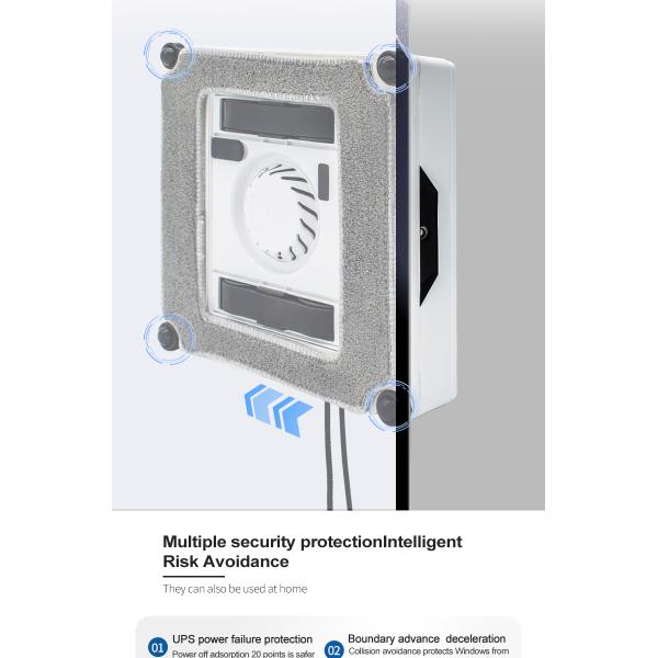 APP Controlled 72W Dual Water Spray Robot Window Cleaner for Fast and Thorough Cleaning