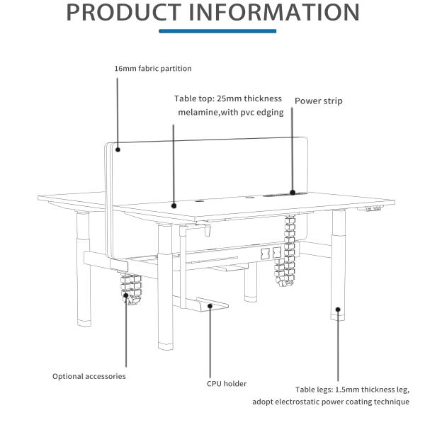 Effortlessly Switch Between Sitting and Standing with Uplift Electric Sit-Stand Desk 4 Memory Presets Optional Colors