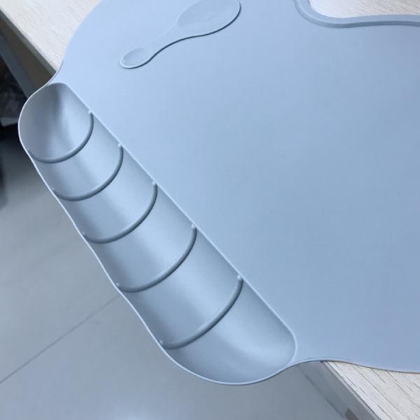 Soft FDA Food Grade Free Custom Shape Kids Dinner Plate Silicone Baby Placemat
