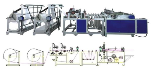 Quality Three Side Air Bubble Film Making Machine Electric Pneumatic for sale