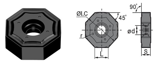 LPET110440L-KR,High Efficiency Tungsten Carbide Inserts For Turning Threads CVD Coated