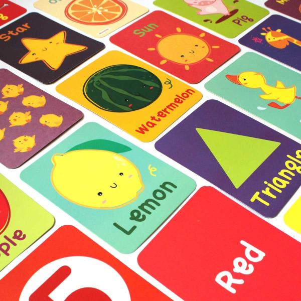 Quality Custom Made Full Color Art Paper Printing Activity Learning Flashcards For 3 Year Olds for sale