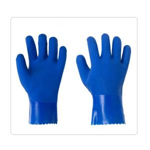 China Blue Men Heavy Duty Chemical Resistant Gauntlet Gloves wholesale